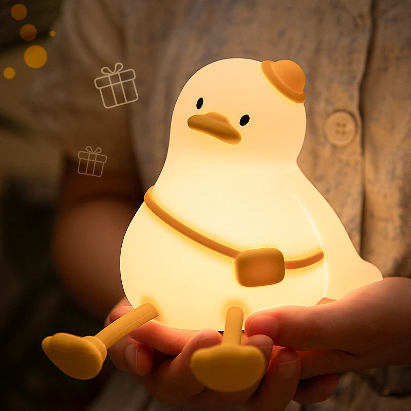 LED Night Light Silicone Rabbit Touch Sensor Lamp Cute Animal Light Bedroom Decor Gift for Kid Baby Child Table Lamp Home Decor