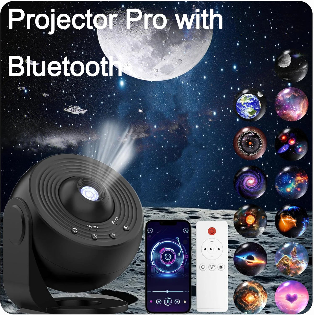 Projecteur Galaxie Ciel Étoilé Rotatif 360° - Veilleuse Planétarium