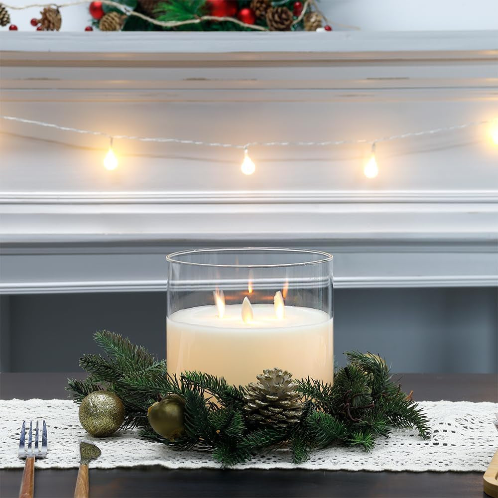 Bougie LED sans flamme à la lumière blanc chaud, ambiance douce