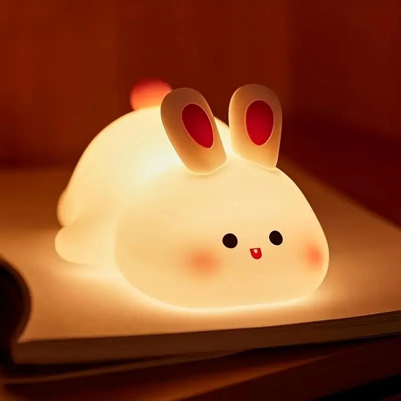 Veilleuse animal en silicone tactile rechargeable – photo 3