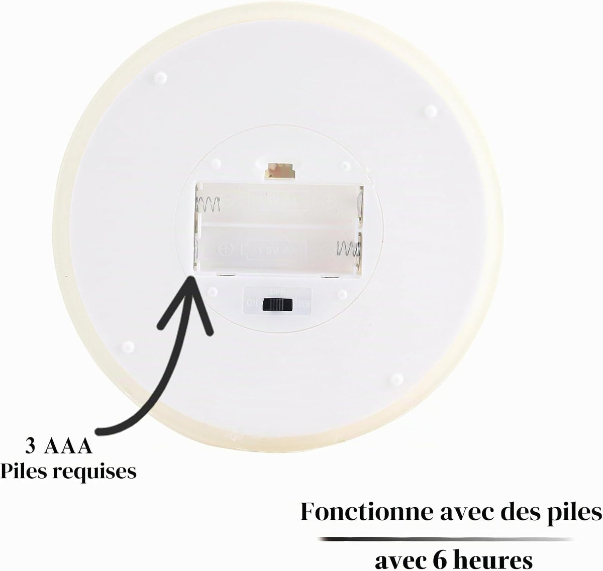 3 Mèches Par Bougie Vraie Cire Transparente Petite Simulation Swing Batterie Blanc Chaud Scintillement Lumière Pour Festival Fête Maison Décoration De Noël