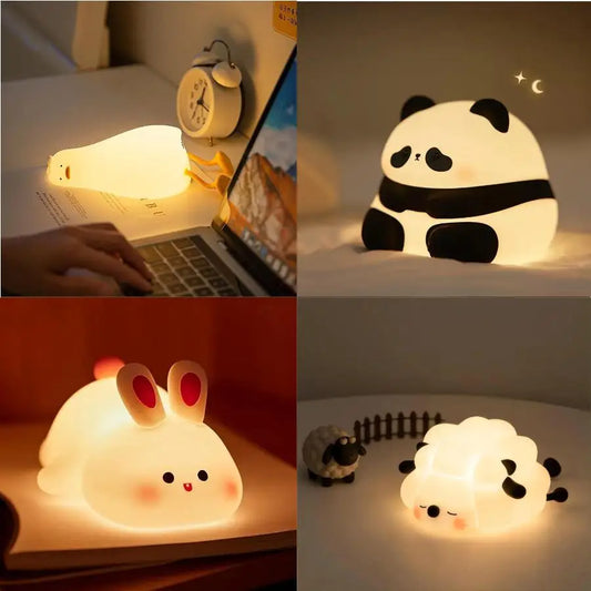 Veilleuse animal en silicone tactile rechargeable – photo 2
