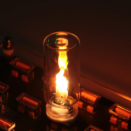 Bougie LED USB en Verre - Veilleuse Effet Flamme Vacillante